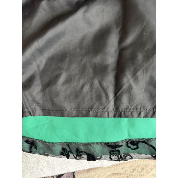 Vtg Silk Alyce Designs Maxi Green Velvet Beaded Sequin evening formal Glam Sz-10 - Picture 12 of 12